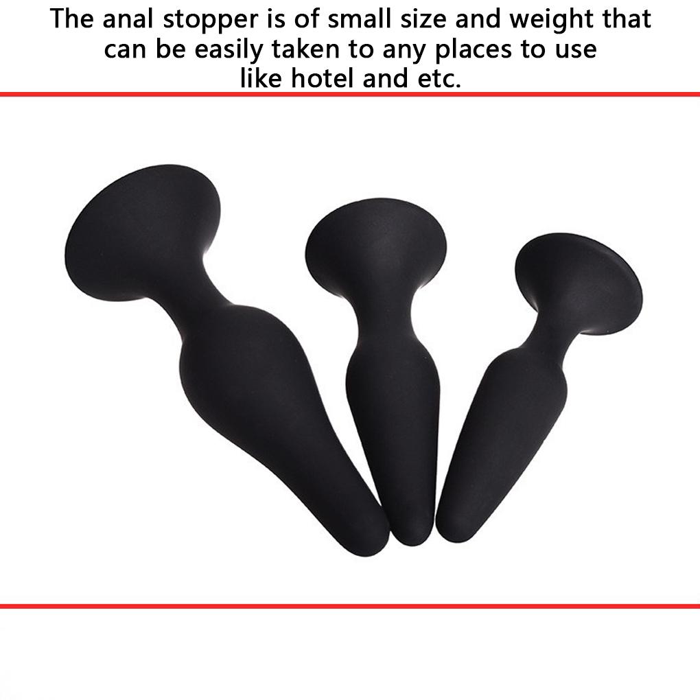 Silicone Unisex Anal Stopper Replacement Suction Cup Butt Massager Bung