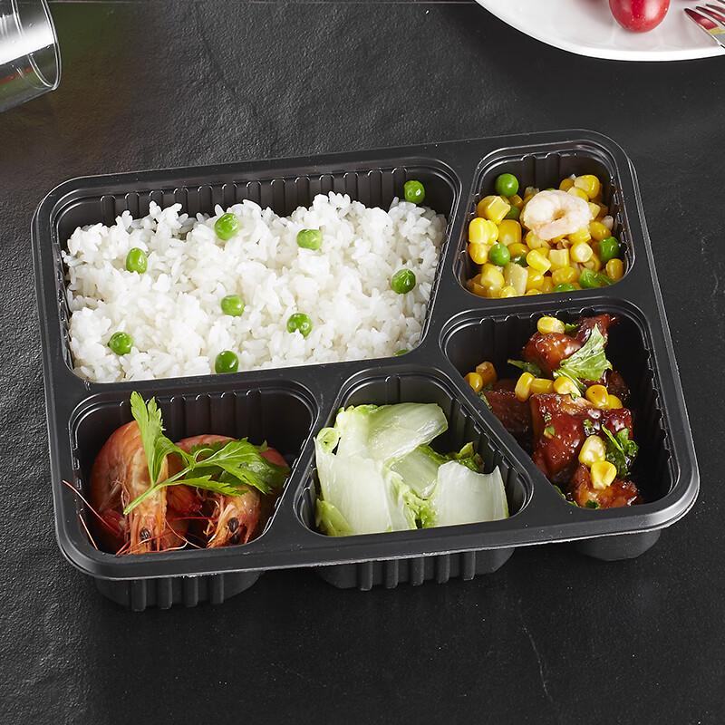 BaiChufang 5-Compartment Disposable Takeaway Lunch Boxes