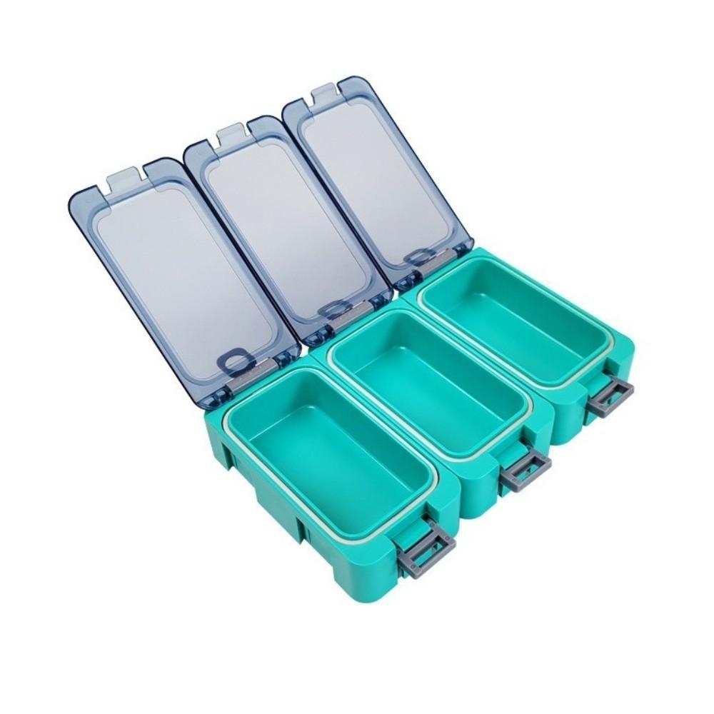 3pcs Luminous Fishing Tackle Box Plastic Fishing Accessory Box Bait Storage Box Utility Fishing
