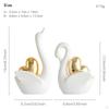 Resin Swan Figurine Ornament for House Decorations Bookshelf Living Room Indoor Desk Tabletop Art