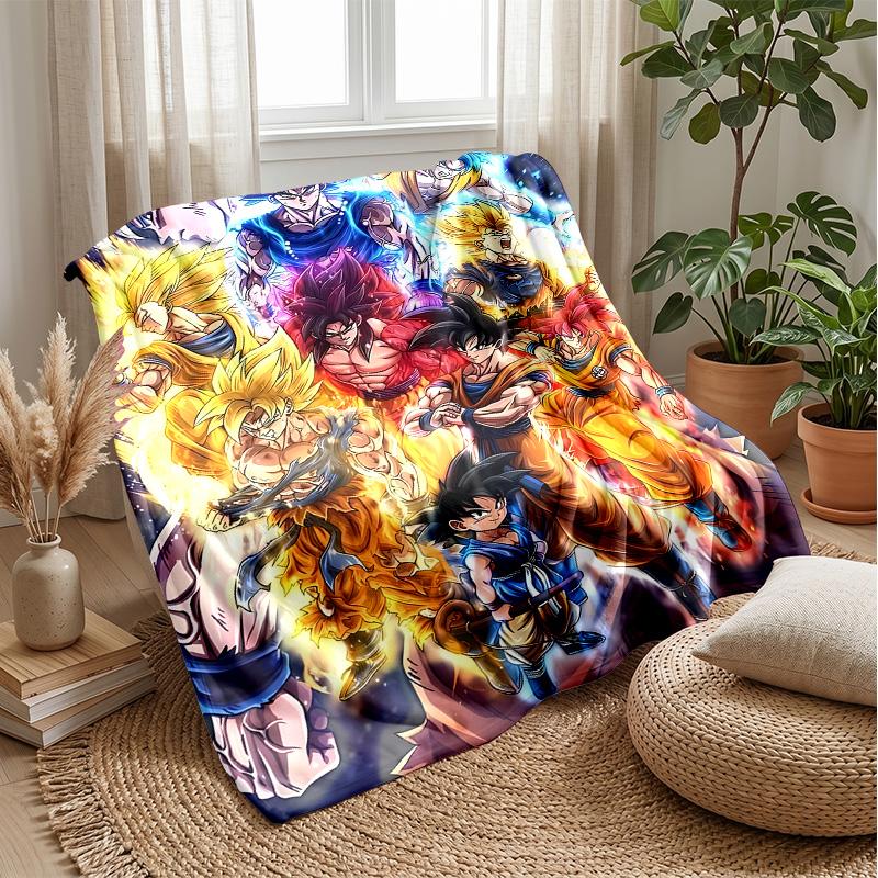 Naruto Printed Flannel Blanket Skin Friendly Warm Decorative Throw for Indoor Couch Bed Daily Use