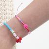 BONBEAU Kitsch Motives Charm Beads Knot Bracelet Kitsch Smile Teddy Bear Charm Beads Thread Bracelet Knot Bracelet