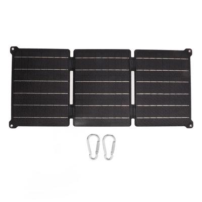 21W 5V 12V ETFE Foldable Solar Panel Charger Portable Phone Power Bank Solar Charging Pack
