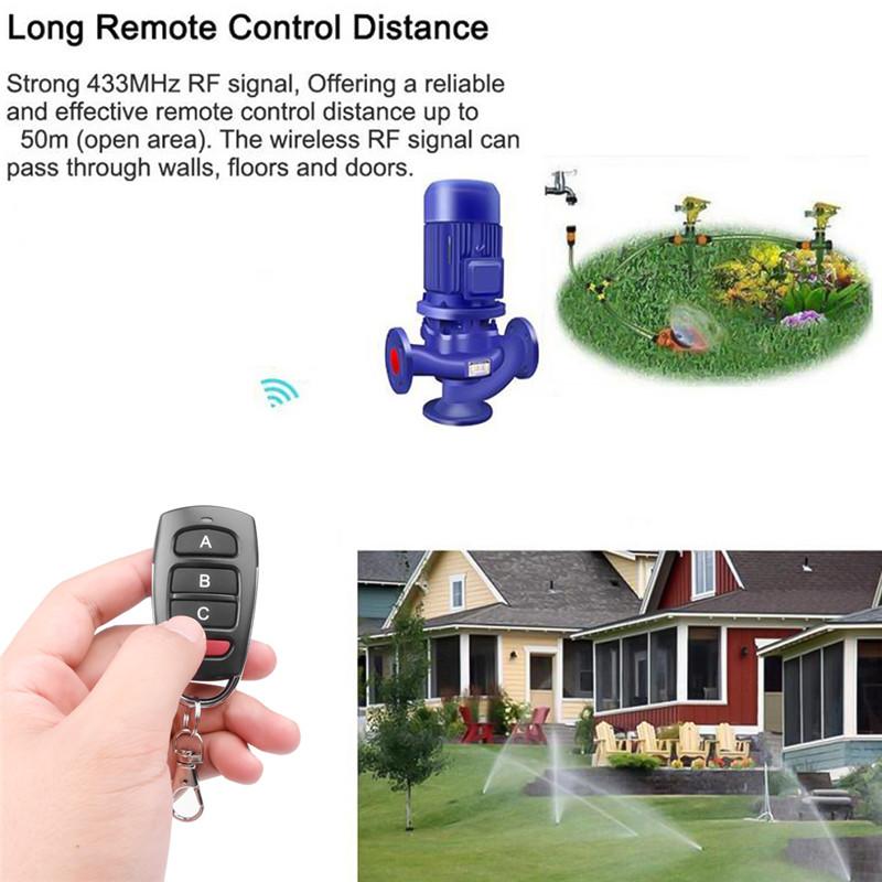 4 Keys Keychain 433Mhz Wireless Remote Control Receiver Module RF Transmitter Electric Cloning Gate Garage Door for Home