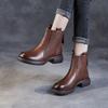 British Style Retro Genuine Leather Soft-soled Zipper Boots Cowhide Chelsea Fashion Ankle Boots