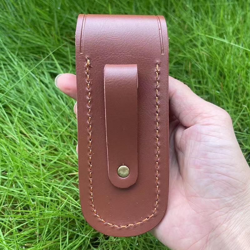 Universal Folding Tool Knife Sheath/Holster - Top Layer Cowhide Leather