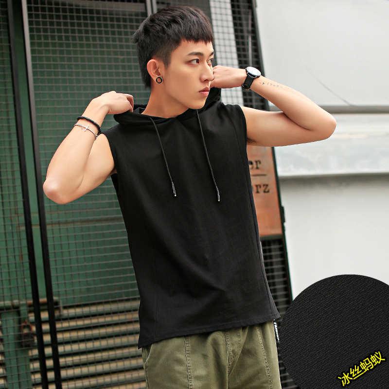 Men's Trendy Sleeveless Hooded Summer Vest T-Shirt