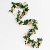 Silk Roses Artificial Vine Hanging Flowers for Wall Christmas Rattan Fake Plants Leaves Garland Outdoor Wedding Home Decoration