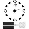 Innovative DIY Wanduhr Acryl Spiegeloberfläche Wandaufkleber Uhr für HeimdekorationSchwarz