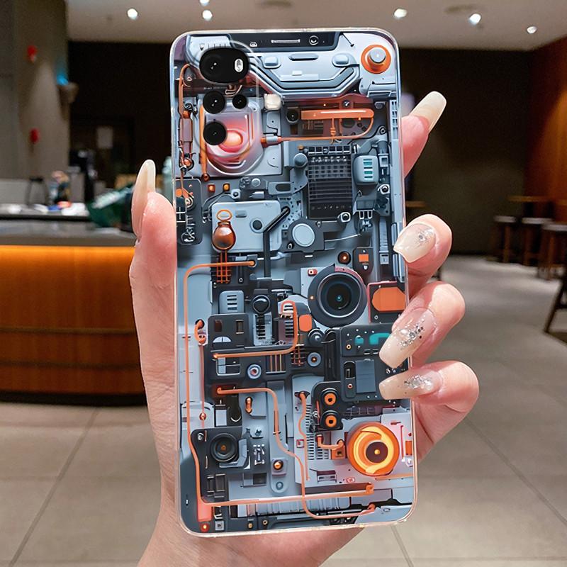 For Motorola Moto G22 Soft Silicone TPU Clear Shell Viral Painted Casing Little Girl Parttern Anti-scratch Cover For Moto G22