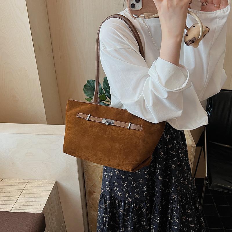 Casual big bag women's new high-end retro shoulder bag large-capacity commuting versatile tote bag