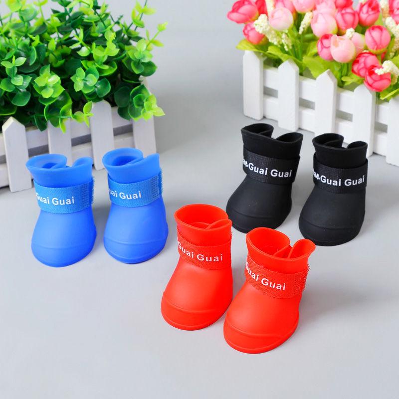 Waterproof Non-slip Pet Rain Boots for Dogs and Cats - Soft Silicone Outdoor Shoe Covers