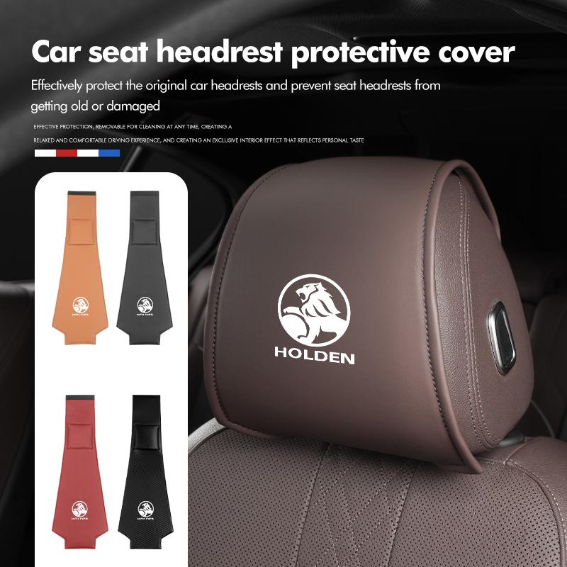 Car Seat Headrest Leather Protective Pillow Cover Accessories For Holden Astra Commodore Monaro Trailblazer Colorado