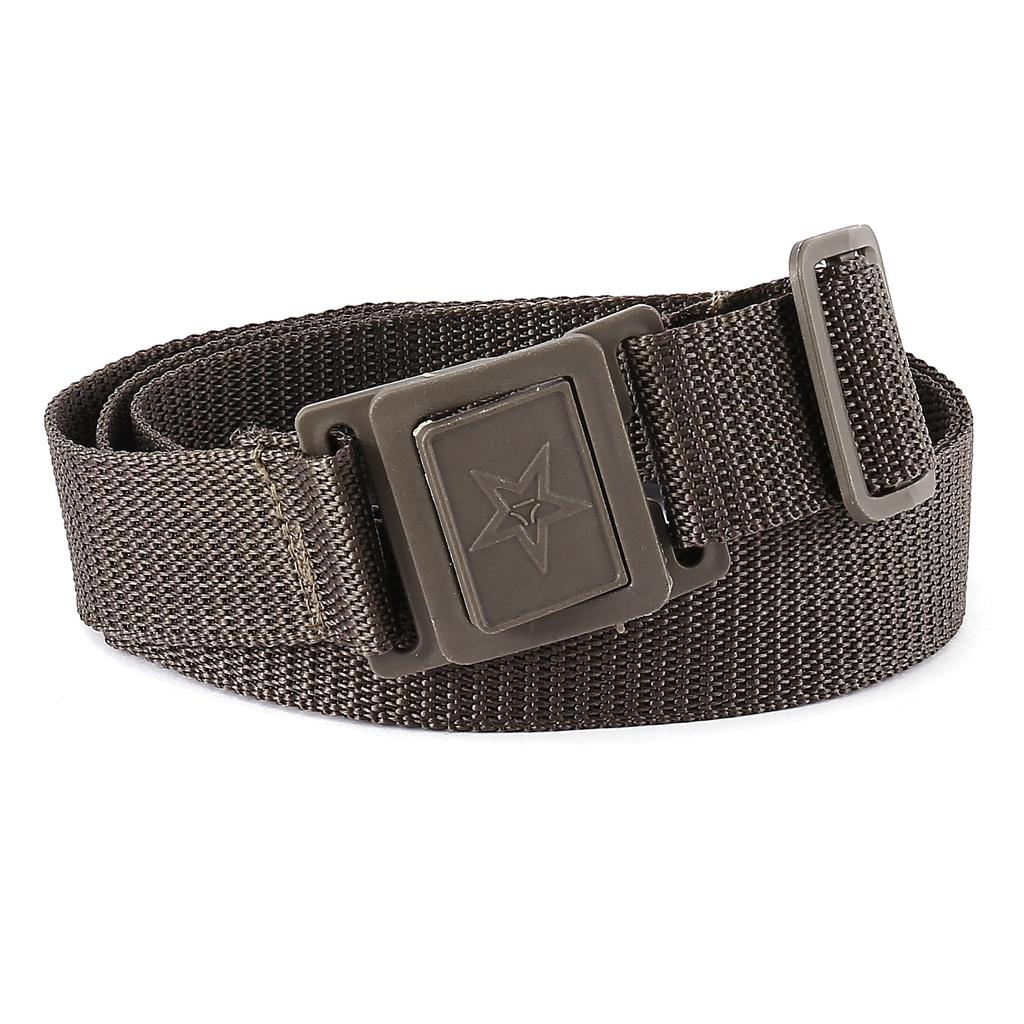 Plastic Buckle Nylon Woven Tactical Belt Outdoor Quick-Drying Canvas Unisex Star Logo Belt