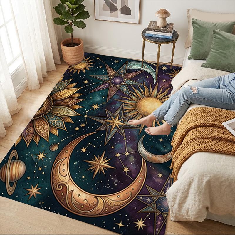 Celestial Art Living Room Nonslip Area Rug Soft Carpet For Bedroom Game Playroom Sofa Office Home Decor Doormat Christmas Gift C929181