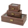 Retro Wood Grain PU Leather Watch & Jewelry Storage Box