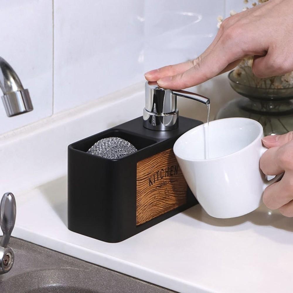 Pump Head Kitchen Soap Dispenser ABS Liquid Soap Dispenser Multifunctional Sponge Holder  Kitchen