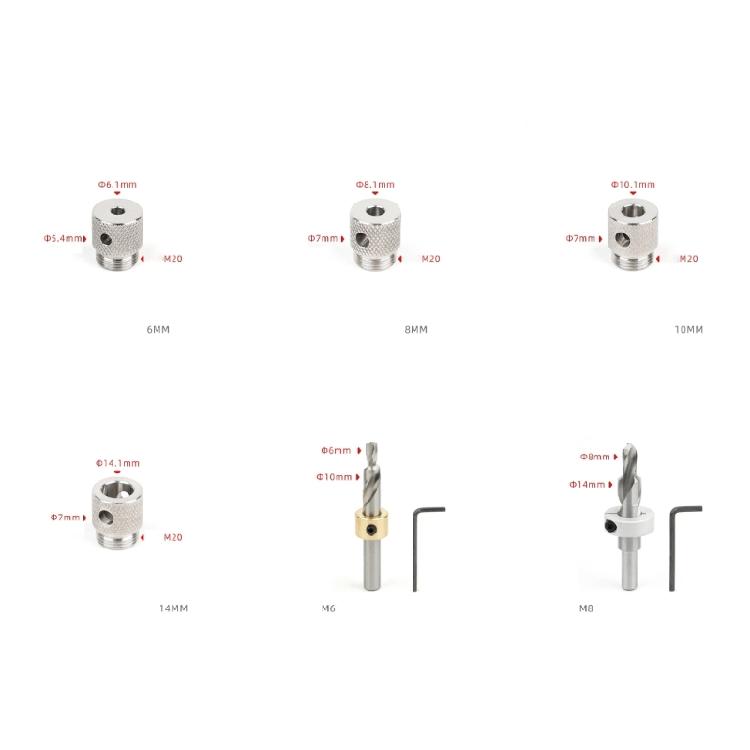 Stainless Steel Bushing Guides For Aluminum Extrusion Drilling 6-14mm Size With Friction Reducing Step Design