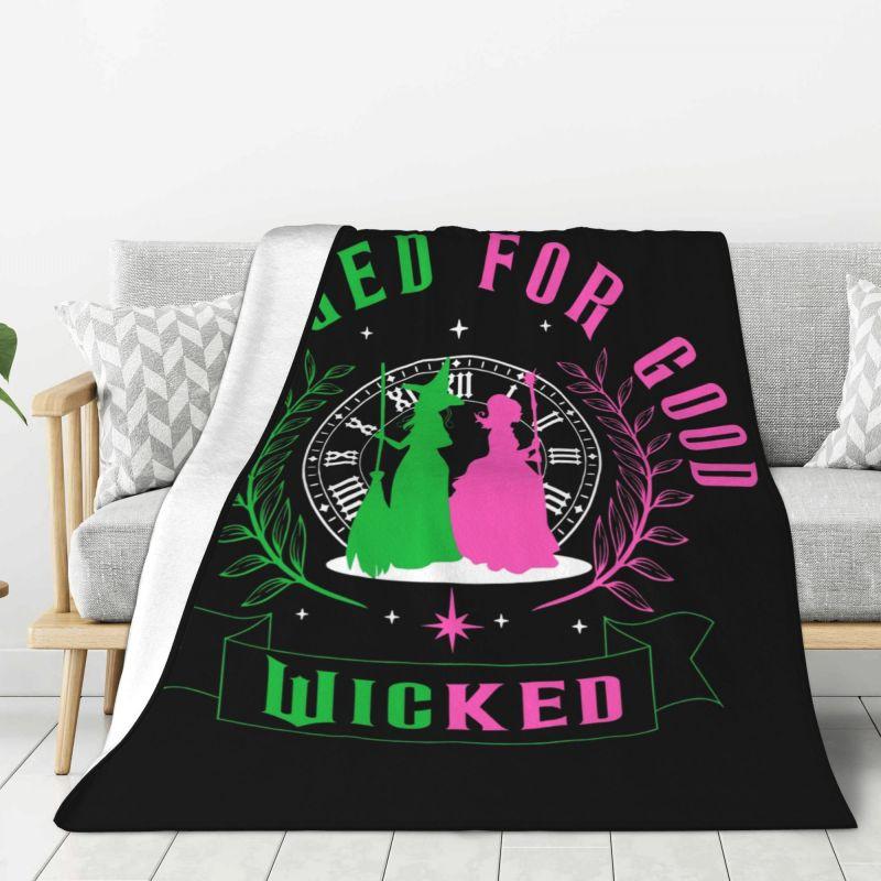 Custom 3D Printed Wickeds Musical Movie Blankets Comfortable Soft Flannel Summer Throw Blanket for Couch Car Bedding