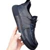 Men's Shoes Leather Autumn and Winter Breathable Business Casual Leather Shoes New Trendy Versatile Velvet Thick-soled Non-slip Shoes