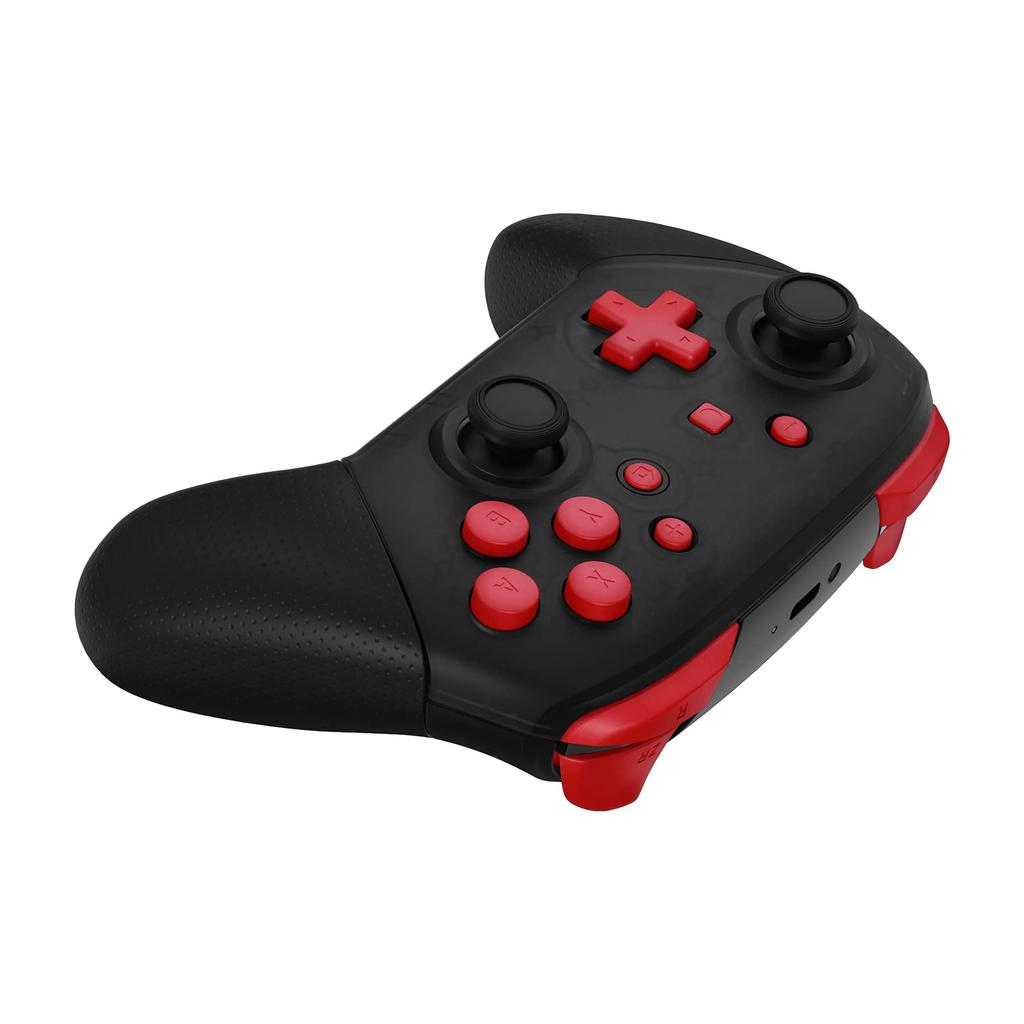 Full Set Buttons for eXtremeRate Switch Pro ABXY ZR ZL L R Buttons for Pro Controller Switch Controller Not Included Controller, D-pad - [Passion Red]