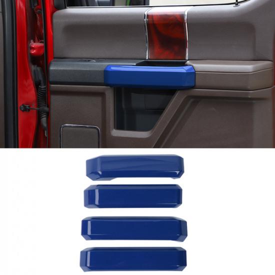 4PCS Blue Inner Door Handle Decoration Cover Trim For Ford F150 2015-20 4-DR US