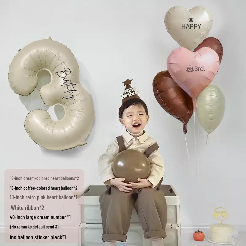 Children's 1st Birthday Number Balloons for Party Decorations and Photo Props.