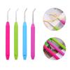 Colorful Loomed Knit Hook Crochet Hooks with Ergonomical Handle Knitting Accessories Multifunctional Knitting Loomed Hook