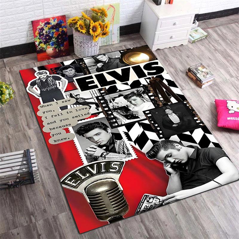 Elvis-themed rug, suitable for living room, bedroom, game room, computer room and home décor.