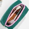 Fashionable Plush Cosmetic Pouch Portable Women's Cosmetic Organizer Clutch Storage Bag Lightweight Travel Makeup Bag