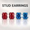 WNFU Women's Stud Earrings, Multicolor Corundum, Gold-Plated Copper