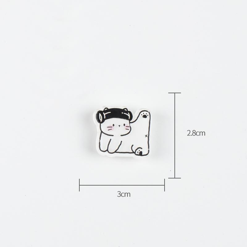Creative Cat Fridge Magnets Sticker Cute Cartoon Acrylic Cat Stickers Kawaii Animal Stationery Diy Accessories Decoration Gift