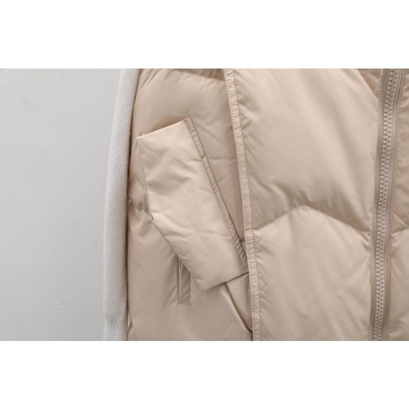 Autumn and Winter Women's 90 Duck Down Waistcoat Solid Colour Simple Wave Pattern Down Jacket Loose Short Waistcoat