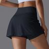 Auroth Women Sports Short Skirts With Porkets Elastic Push Up Yoga Sports Skirts Black Summer Girl Skirts