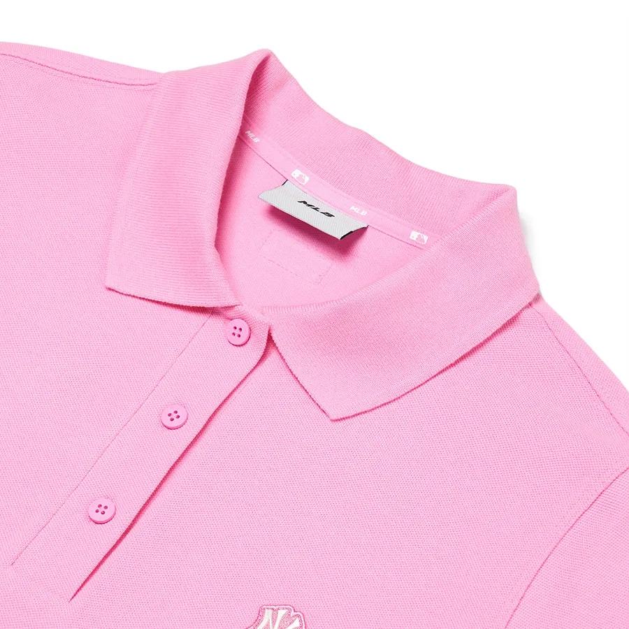 New MLB Short Sleeved Dress Women's Pink 3FOP00623-50PKS