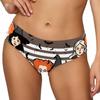 Halloween Damen Gestreifte Schädel und Kopf Slips Digitaldruck Sexy Slips Panties Damen