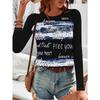Women's Fashion Casual 3D Print Crew Neck Long Sleeve T-Shirt