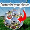 Soccer Player Kicks Ball Personalized Photo Size 5 Soccer Ball Machine Sewn Indoor/Outdoor Training and Matches Personalized Soccer Ball