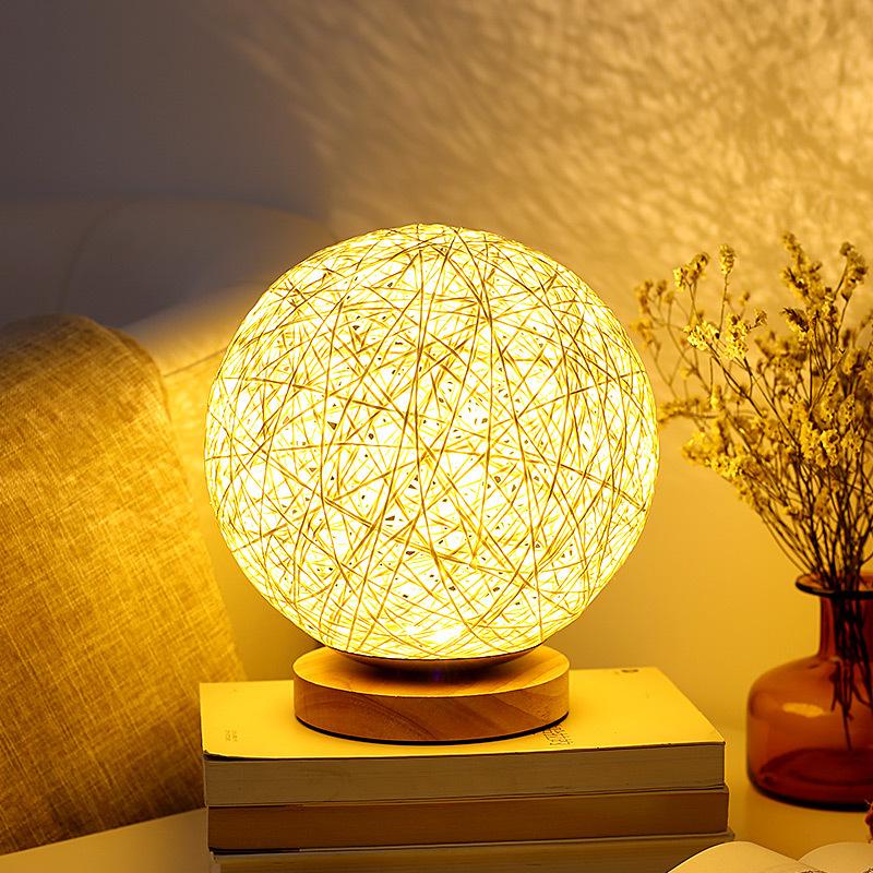 1 Stück Hanfkugel Rankenkugel Lampe LED Nachtlicht Schreibtisch Sternenhimmel Leuchtende Umgebungsbeleuchtung Kindergeschenk USB Schreibtischlampe Schlafzimmer
