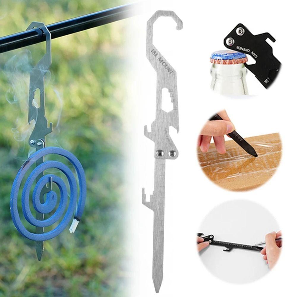 Creative Mosquito Coil Holder Portable Folding Tent Stakes Tent Ground Stakes Camping Accessories