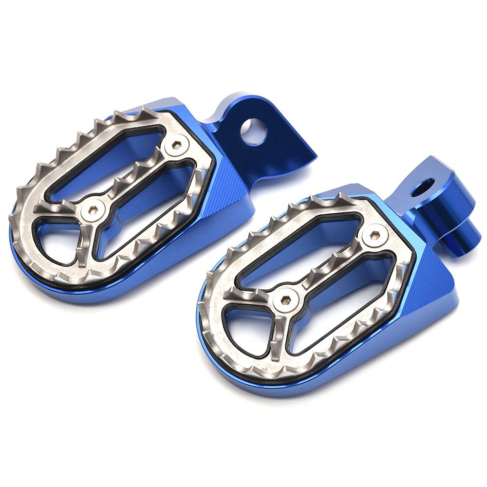 

Wide Footrest Foot Pegs Steps For Yamaha YZ65 YZ85 YZ125 YZ125X YZ250 F/FX/X YZ450F/FX WR250F WR450F WR/YZ 400 426 Tenere 700 синий