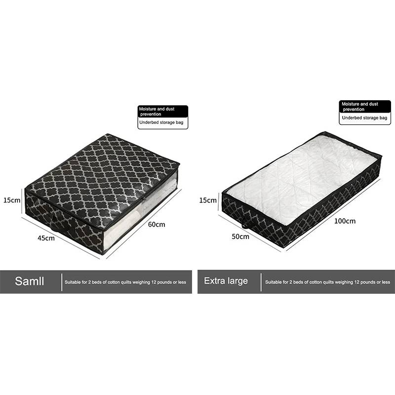 Under Bed Storage Bag 75L Large Capacity Clothes Quilt Storage Box Bed Bottom Dustproof Moisture-Proof Organizing Bag Save Space