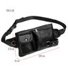 Fashion Men'S And Women'S Fanny Packs, Black Cowhide Fanny Packs, Breast Bags, Genuine Leather Satchel.