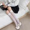 Lolita Stockings Children'S Hollow Mesh Medium Tube Stacking Socks Summer Thin Sweet Girl Calf Socks