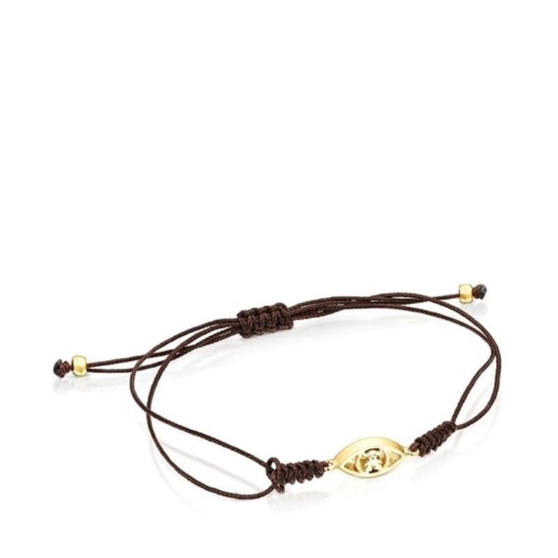 

TOUS Good Vibes Eye Bracelet with Brown Cord FREE