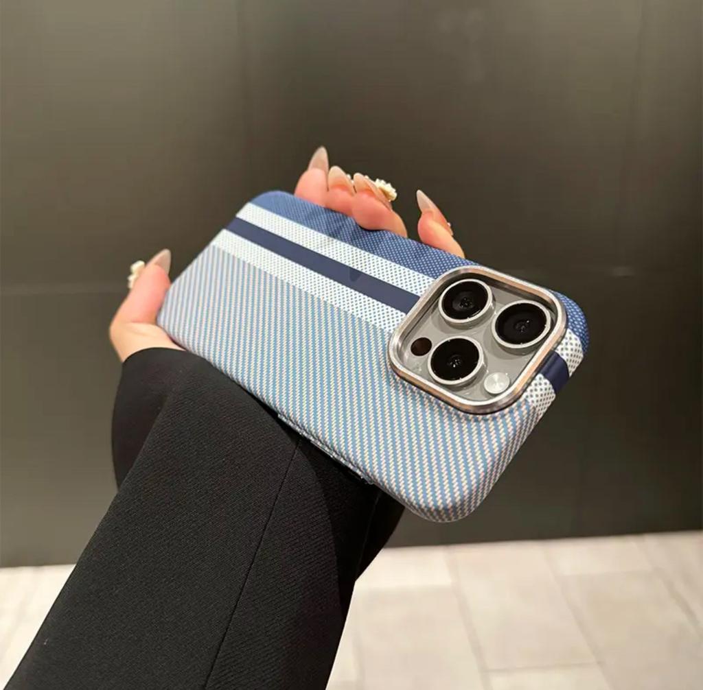 Kevlar Pattern Is Suitable for iPhone16promax Magnetic Mobile Phone Case Apple 15 Skin Matte PC Anti-drop Cover 14