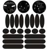 Motorcycle Helmet Invisible Black Reflective Stickers Round and Oval Wheel Arch Scratch Stickers  Night-time Safety Warning