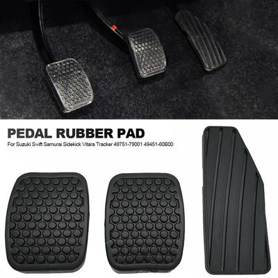 3Pcs/ Set Car Brake Clutch Accelerator Pedal Rubber Pad Cover For Suzuki Swift Samurai Sidekick Vitara Tracker OE# 49751-79001