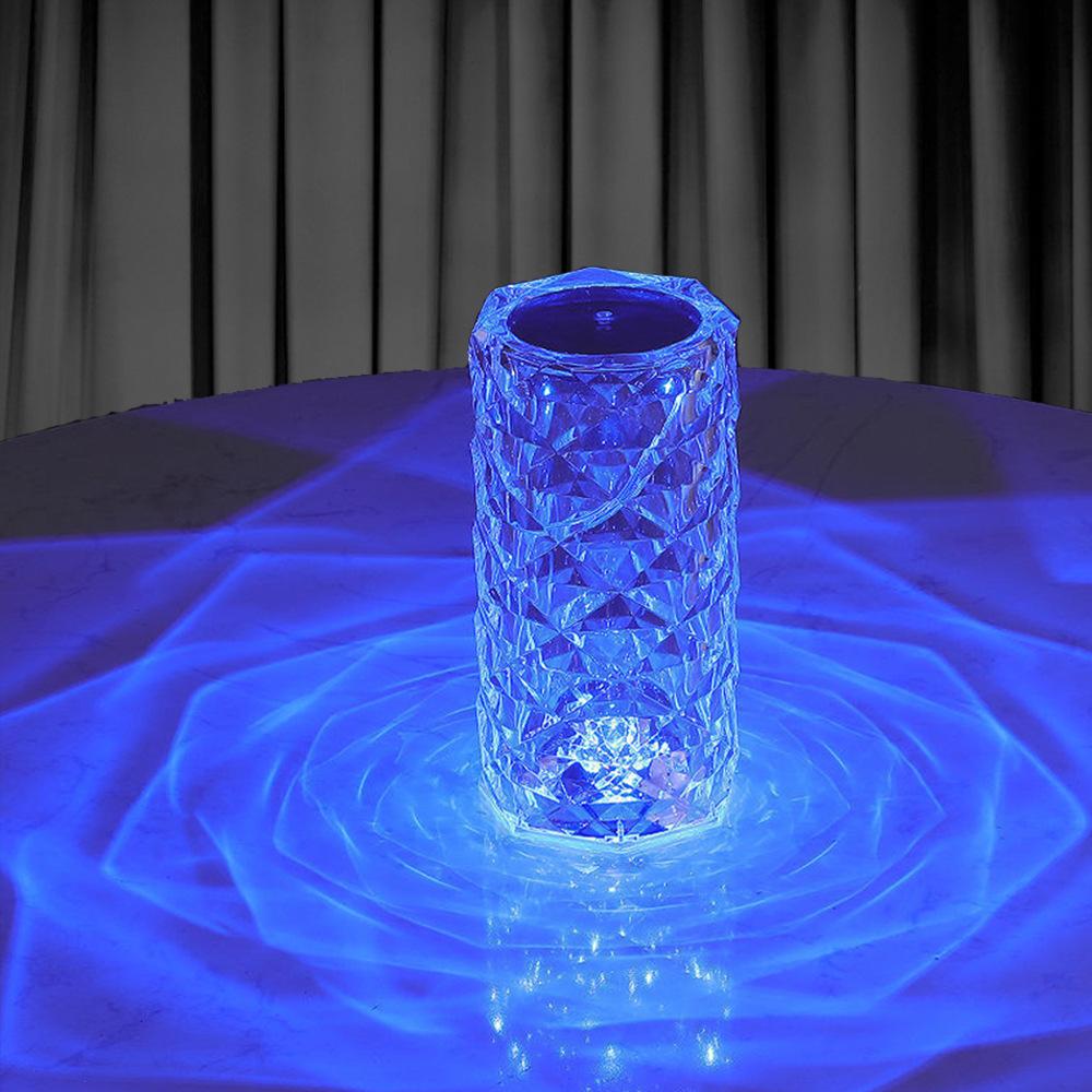 Crystal desk lamp Spanish Internet celebrity portable bedroom bedside atmosphere night light romantic gift diamond charging desk lamp