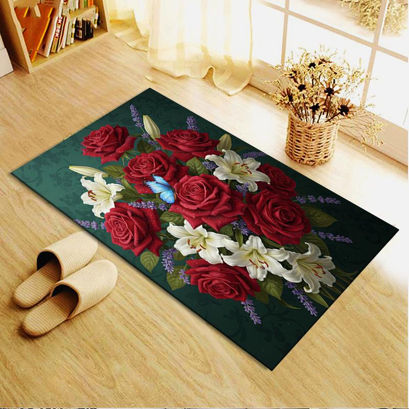 2025 New Classical Flower Carpet Rug for Living Room Bedroom Home Sofa Decoration,Kids play Non-slip Floor Mat18